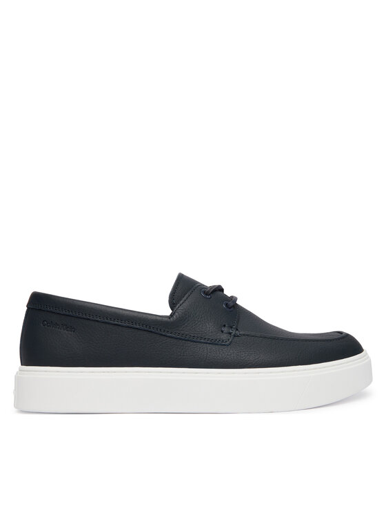 Calvin Klein Calvin Klein Nizki čevlji Hybrid Clean Boat Shoe Lth HM0HM02233 Mornarsko modra