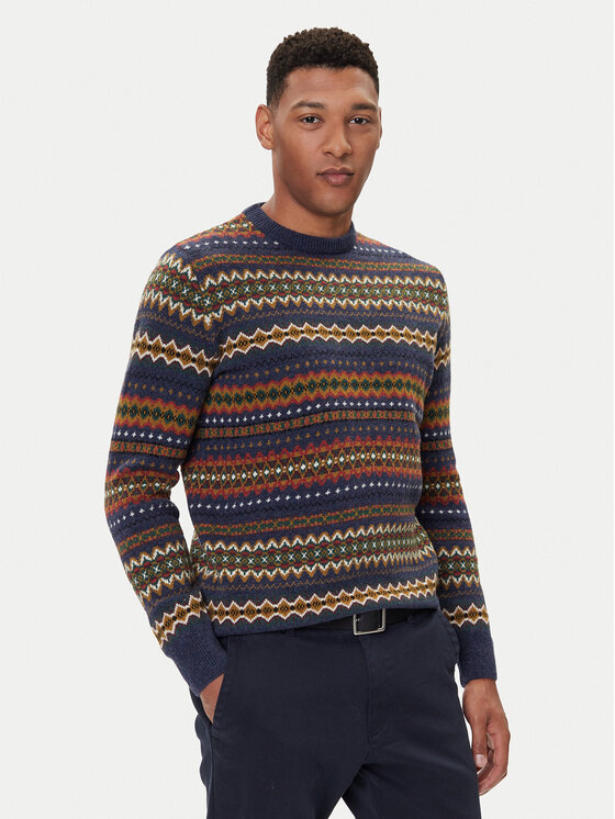 Barbour Barbour Светр Case Fair MKN1027NY72 Cиній Regular Fit