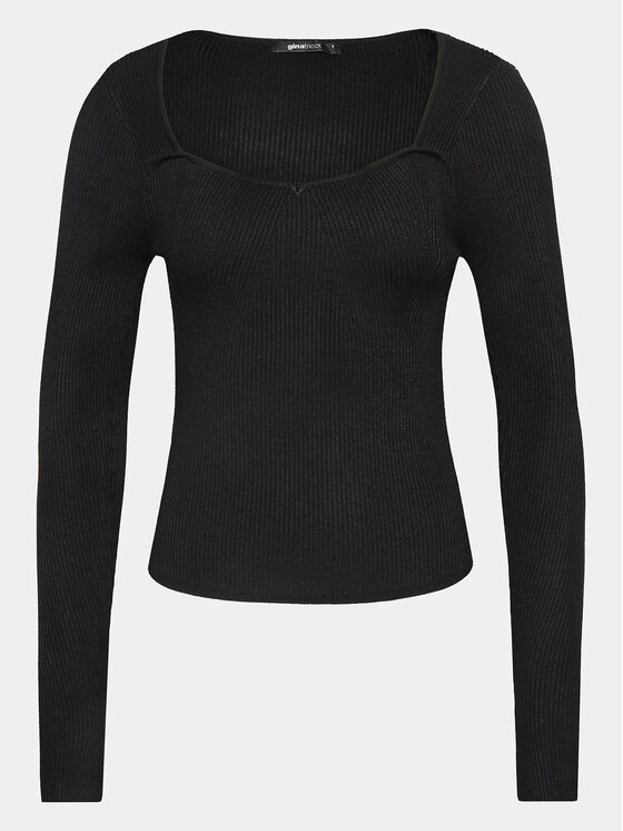Gina Tricot Gina Tricot Majica 21217 Crna Slim Fit