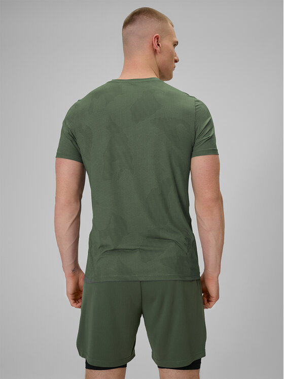 4F 4F Koszulka techniczna ATHLETIC Khaki Regular Fit
