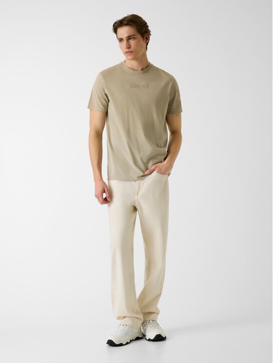 Guess Guess Marškinėliai 181948 Smėlio Classic Fit