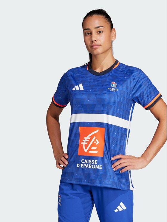 adidas adidas Koszulka techniczna France Handball Replica Jersey Niebieski jasny Regular Fit