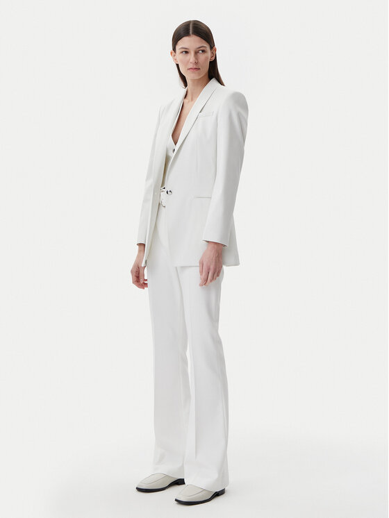 HUGO HUGO Bavlnené nohavice 50537602 Biela Flare Fit
