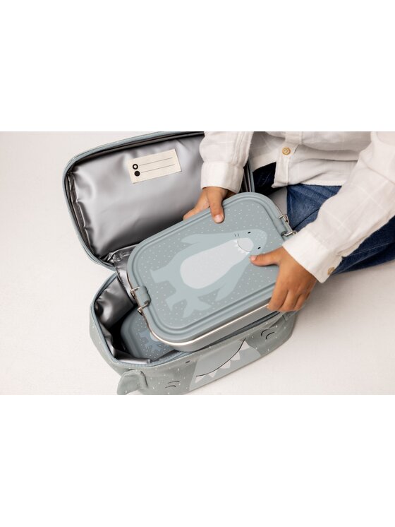 Trixie Baby Trixie Baby Lunchbox Duży stalowy lunch box - Rekin Błękitny