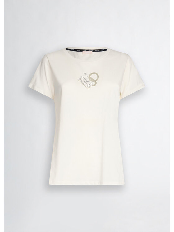 Liu Jo Liu Jo T-Shirt TA5170JS923M9282 Biały Regular Fit
