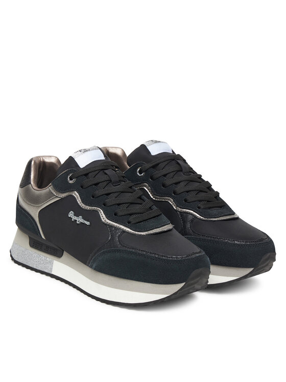 Pepe Jeans Pepe Jeans Sportcipők Rusper Glam W PLS600008 Fekete