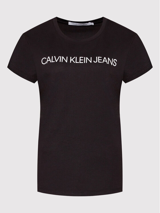 Calvin Klein Jeans Plus Marškinėliai J20J217531 Juoda Regular Fit