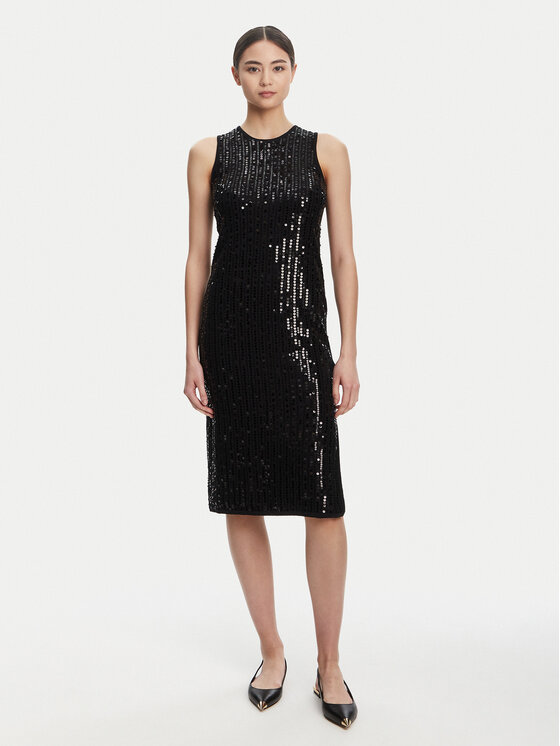 Marella Koktejlové šaty Adetto 2523326024 Čierna Regular Fit