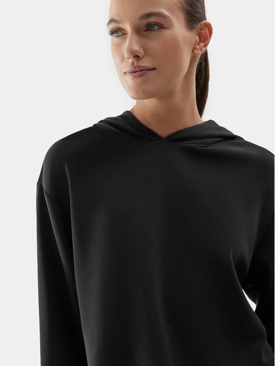 4F 4F Μπλούζα 4FAW23TSWSF702 Μαύρο Regular Fit