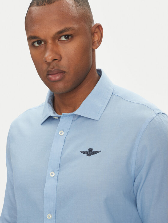 Aeronautica Militare Aeronautica Militare Srajca 251CA1276CT3292 Modra Regular Fit