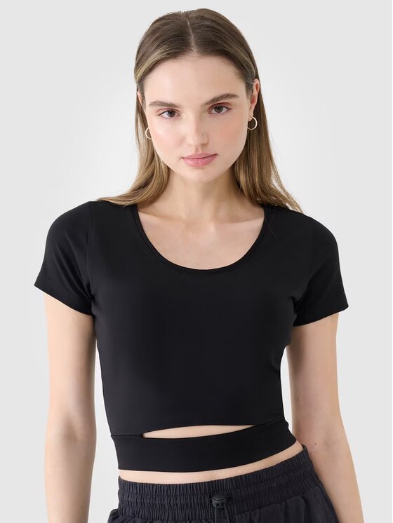 4F 4F T-shirt 4FRSS25TTSHF2695-20S Nero Authentic Slim Fit