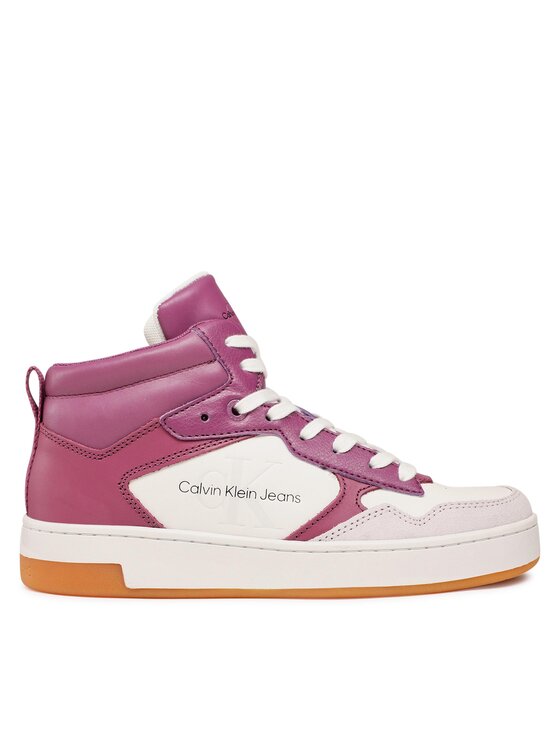 Calvin Klein Jeans Snīkeri Basket Cupsole Mid Lth Mono YW0YW00877 Violets