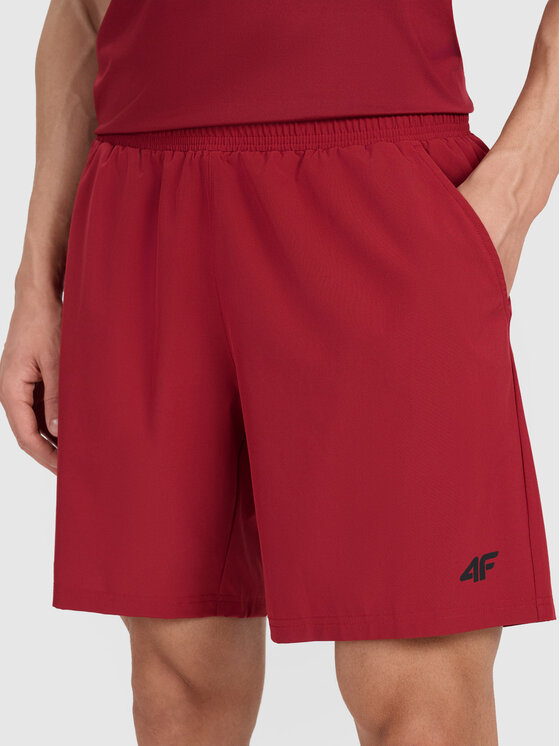4F 4F Szorty sportowe MULTI ACTIVE Czerwony ciemny Regular Fit