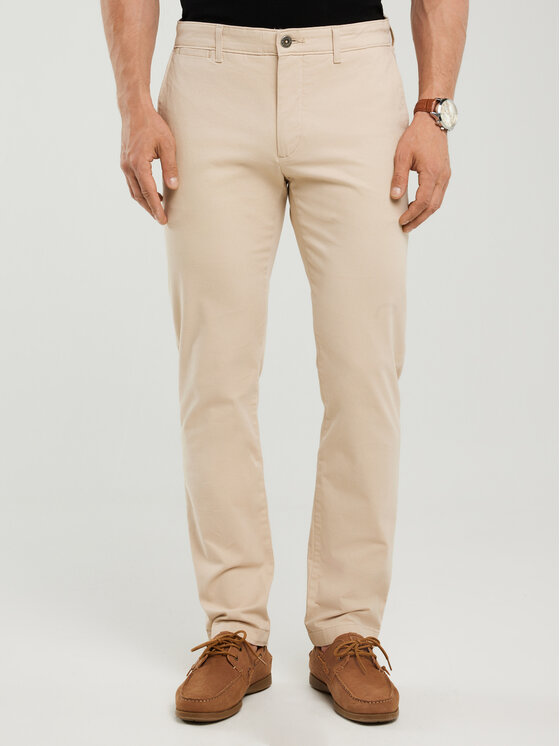 BIG STAR BIG STAR Chinosy ERHAT Beżowy Chino Fit