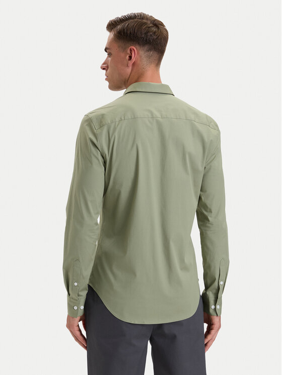Calvin Klein Calvin Klein Πουκάμισο LV04LB145G Πράσινο Slim Fit