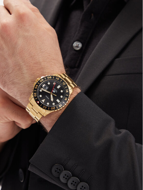 Fossil Fossil Zegarek Blue FS5990 Złoty