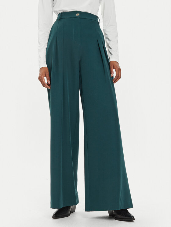 Maryley Maryley Szövet nadrág 24IB579/43GU Zöld Regular Fit