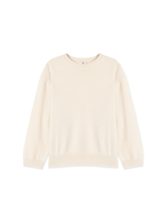 Oltre Oltre Sweter M210E002230N011 Biały Regular Fit