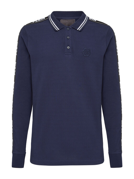 PHILIPP PLEIN PHILIPP PLEIN Polo 23807 Granatowy Regular Fit