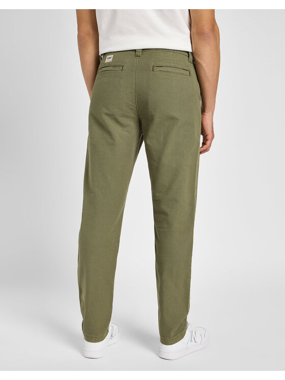 Lee Lee Chinosy RELAXED WORKWEAR CHINO Zielony Loose Fit