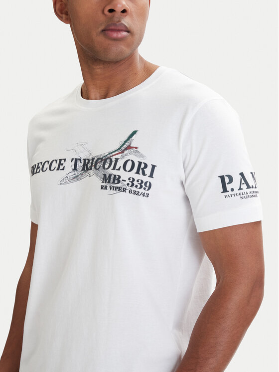 Aeronautica Militare Aeronautica Militare T-Shirt 261TS2541UJ00727 Biały Regular Fit