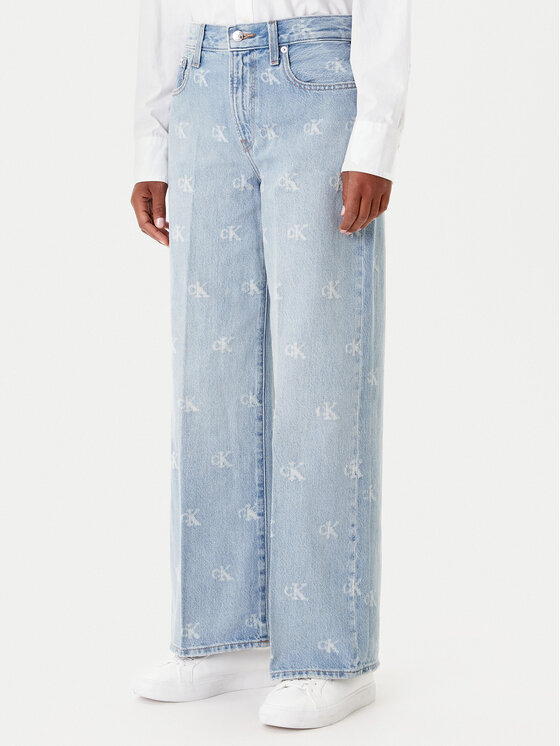 Calvin Klein Jeans Calvin Klein Jeans Džinsai LV047C785G Mėlyna Wide Leg