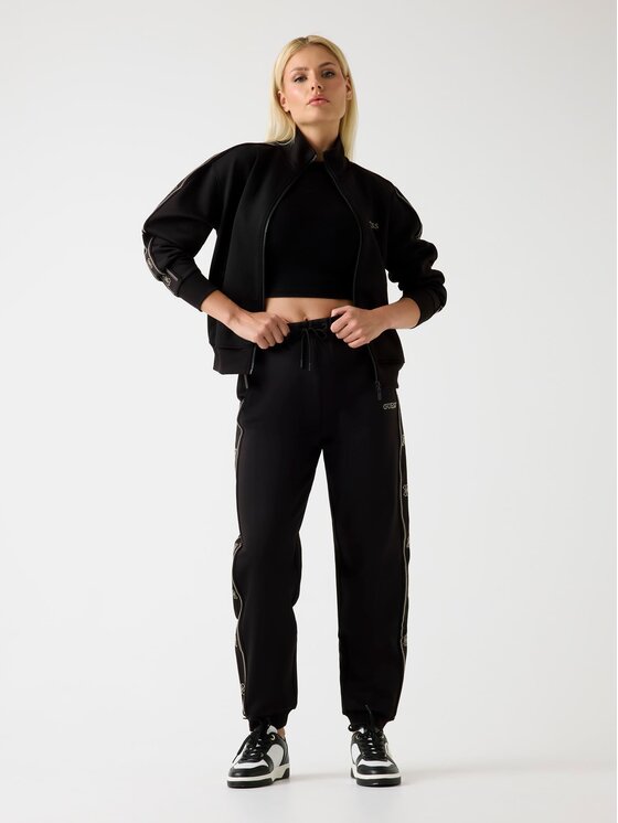 Guess Guess Sporta bikses V5BB23 KCX22 Melns Wide Leg