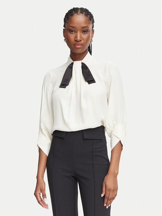 Elisabetta Franchi Elisabetta Franchi Blusa CA-178-66E2-V320 Crema Regular Fit