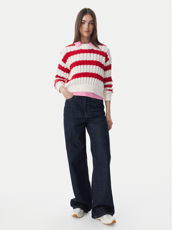 Tommy Jeans Tommy Jeans Pullover DW0DW22926 Rot Loose Fit