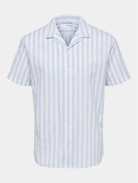 Selected Homme Selected Homme Marškiniai New Linen 16092978 Žydra Relaxed Fit