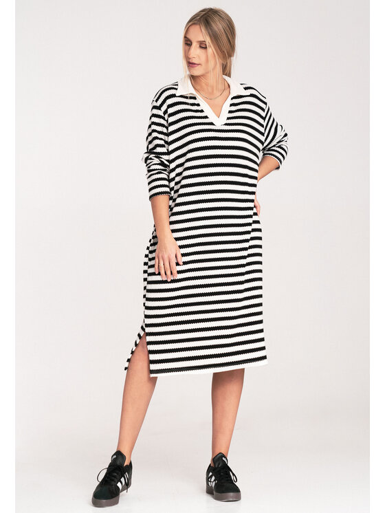 FIGL FIGL Sukienka dzianinowa M1098 Kolorowy Straight Fit