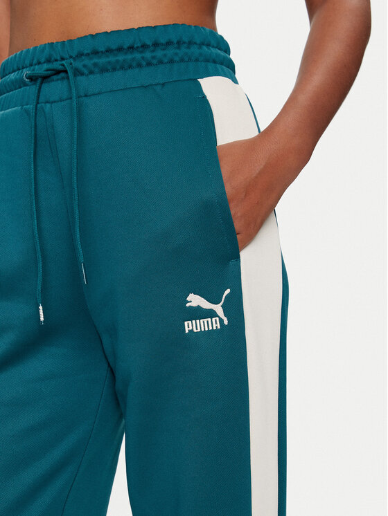 Puma Puma Spodnji del trenirke Iconic T7 627996 Zelena Straight Leg