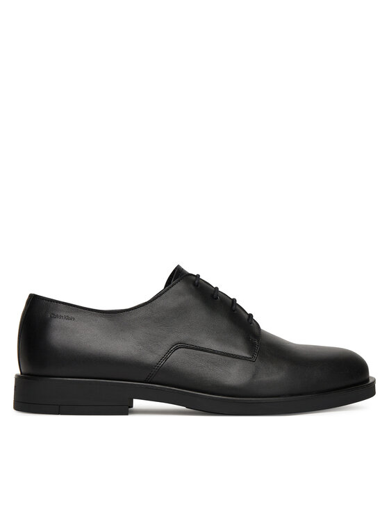 Pantofi Calvin Klein Flex Dress Derby 4Holes Lth HM0HM01895 Negru