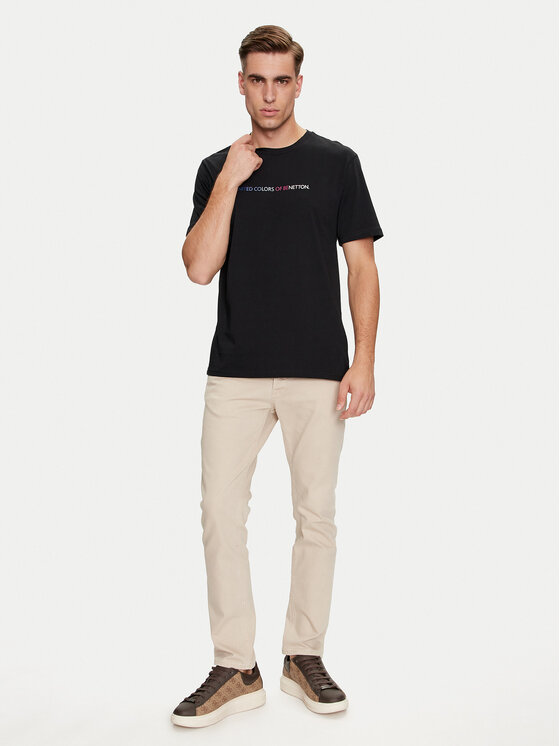 United Colors Of Benetton United Colors Of Benetton Marškinėliai 3I1XU1096 Juoda Regular Fit
