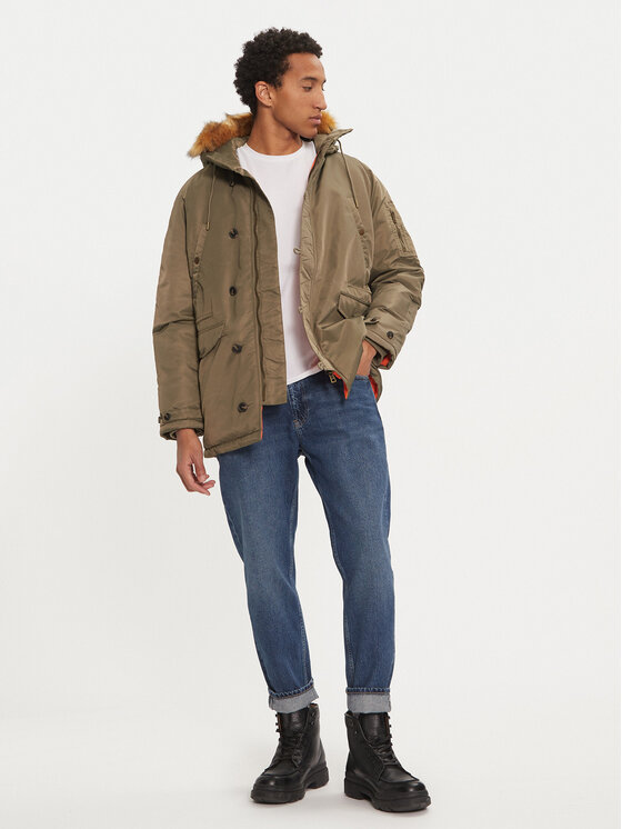 Guess Guess Parka M4BL22 WG932 Khakifarben Regular Fit