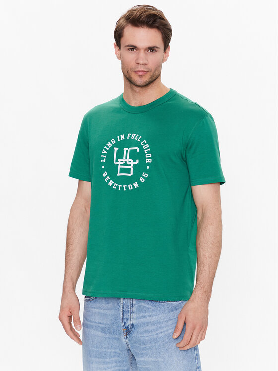 United Colors Of Benetton Tricou 3YR3U1050 Verde Regular Fit