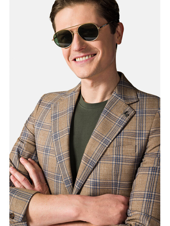 Lancerto Lancerto Marynarka Timaru MA131123000006 Beżowy Slim Fit