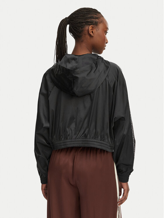 adidas adidas Majica dugih rukava Pearl Cropped KC7864 Crna Loose Fit