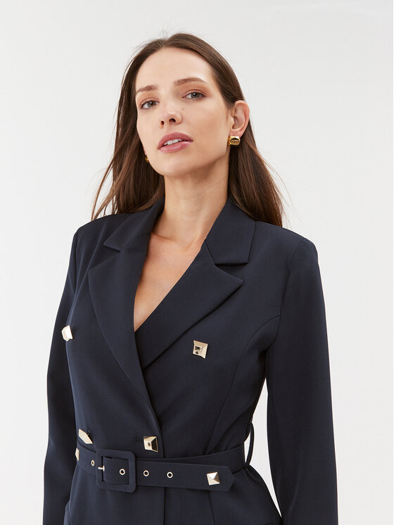 Maryley Maryley Sukienka codzienna 23IB372/41MO Granatowy Regular Fit