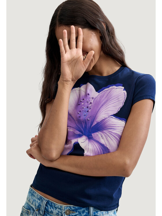 Desigual Desigual T-shirt TS_YOKOHAMA Blu Casual Fit