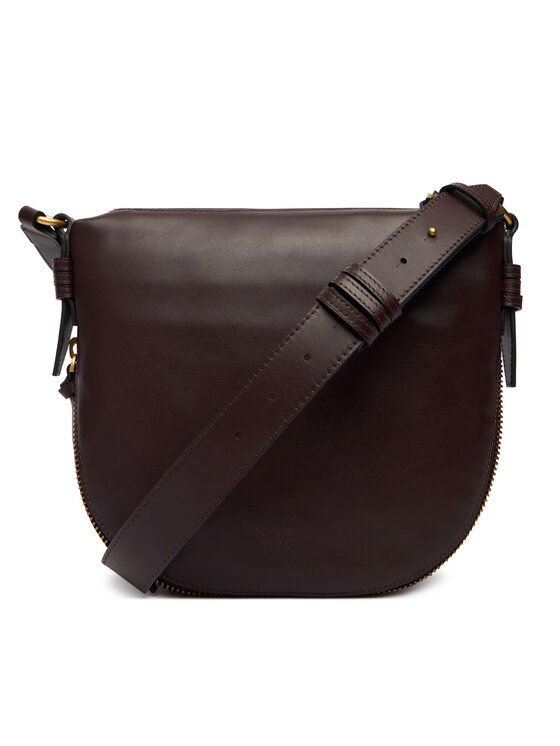 PINKO PINKO Torebka Hobo Zip Around Mini Ai 25-26 PLTT 105332 A0QO Bordowy