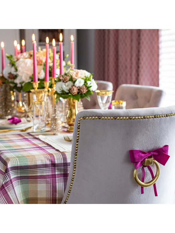 Roseberry Home Roseberry Home Obrączka na serwetki kokardka Fuchsia Różowy