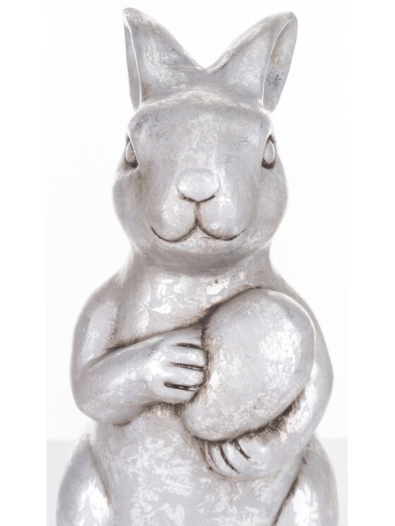 MIAhome MIAhome Figurka srebrna królik 31x13x16 cm ARGENTO Srebrny