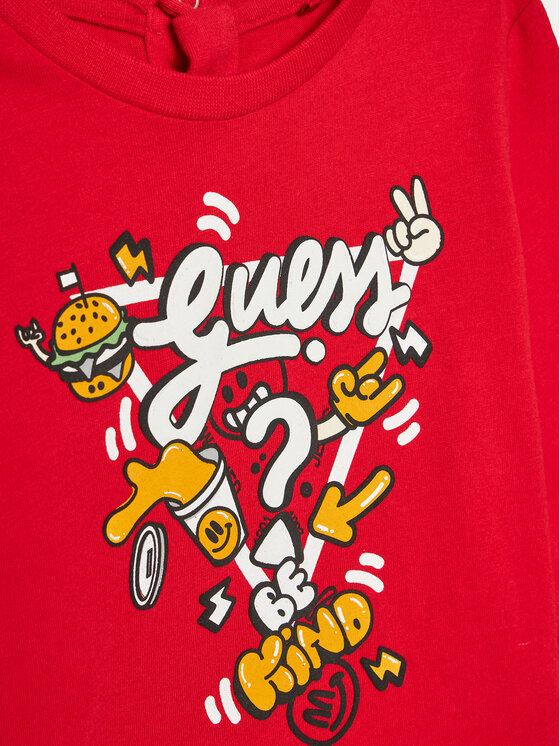 Guess Guess Blúz I4YI02 K8HM4 Piros Regular Fit