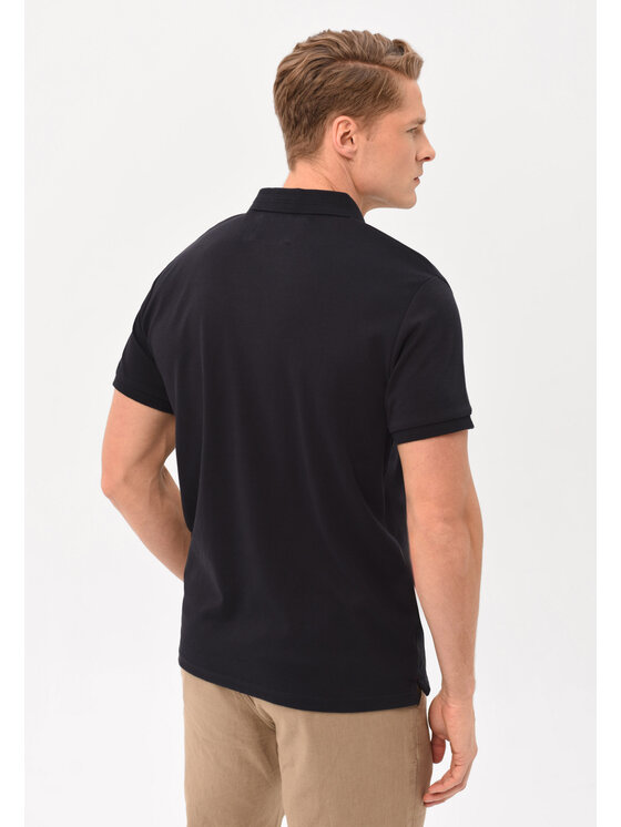 Volcano Volcano Polo O-VOLVI Granatowy Regular Fit