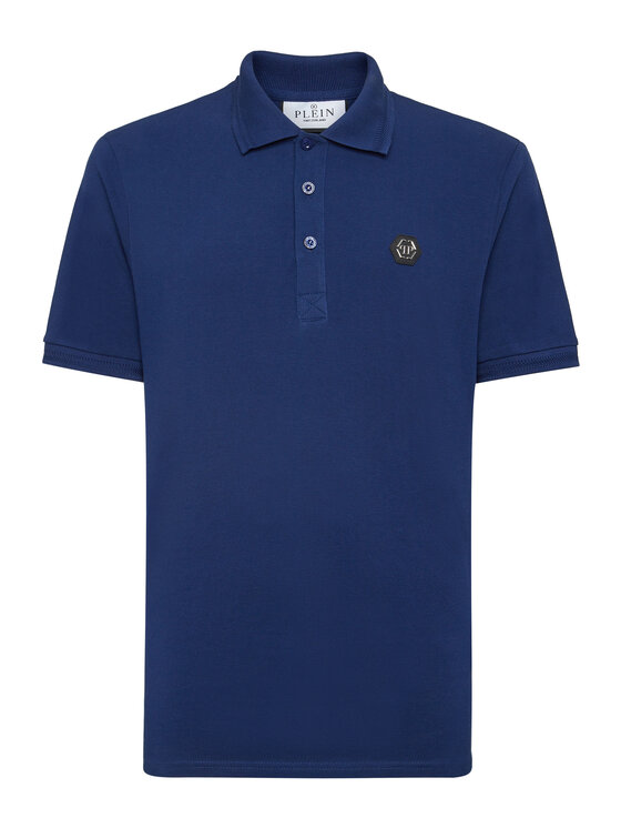 PHILIPP PLEIN PHILIPP PLEIN Polo 295 Niebieski jasny Slim Fit