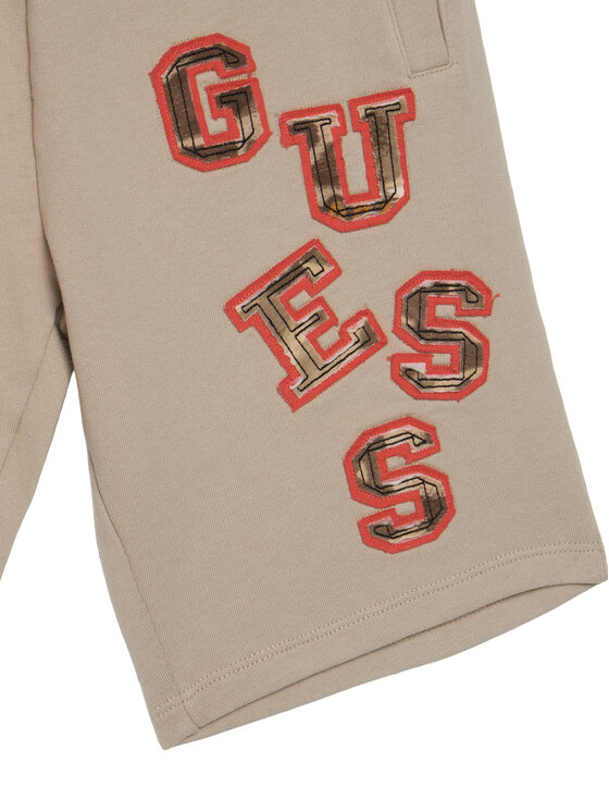 Guess Guess Športové kraťasy L6GD02 KA6R4 Béžová Regular Fit