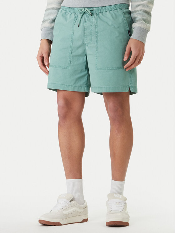 Quiksilver Quiksilver Kratke hlače iz tkanine Taxer Fatigue EQYWS03897 Zelena Regular Fit