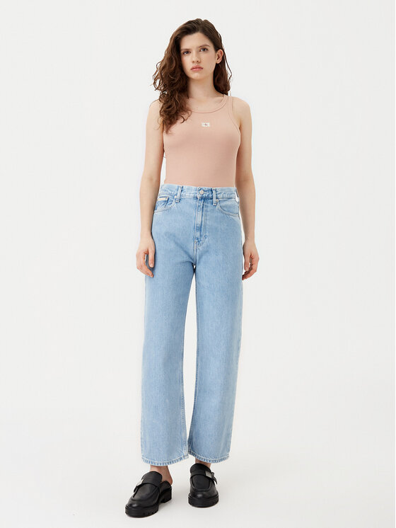 Calvin Klein Jeans Calvin Klein Jeans Marškinėliai J20J224762 Smėlio Slim Fit