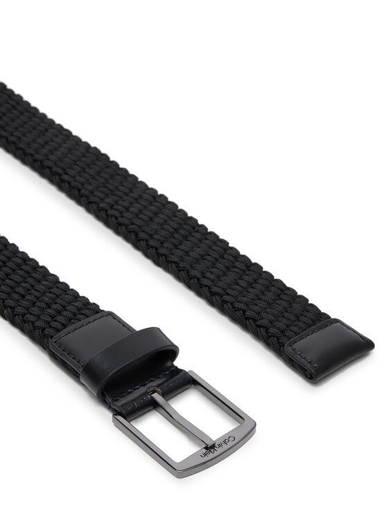 Calvin Klein Calvin Klein Pasek Męski Ck Casual Elastic Braided 35Mm K50K512839 Czarny